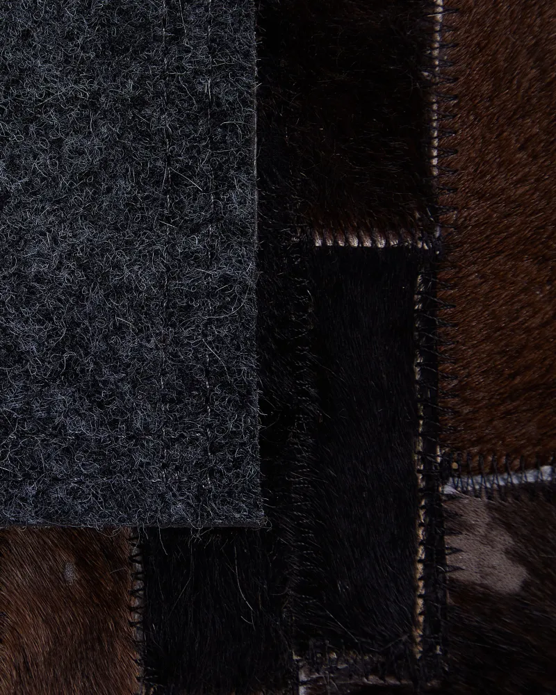 Tappeto pelle marrone cupo 160 x 230 cm AKSEKI