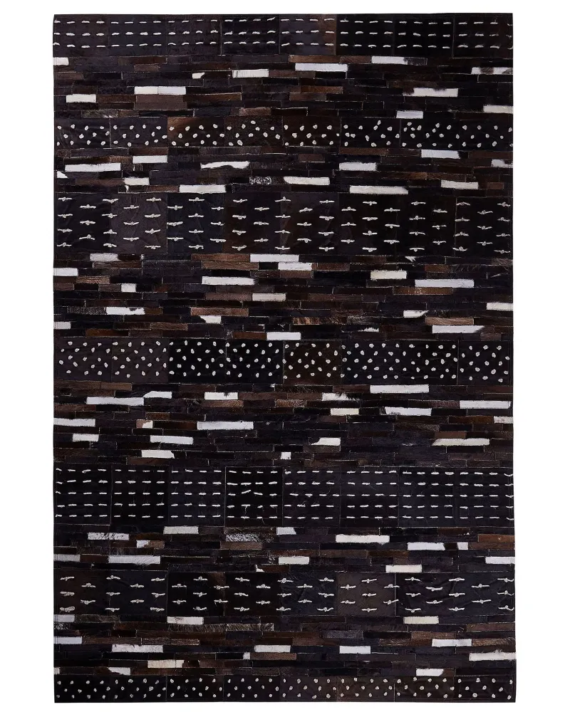 Tappeto pelle marrone cupo 160 x 230 cm AKSEKI