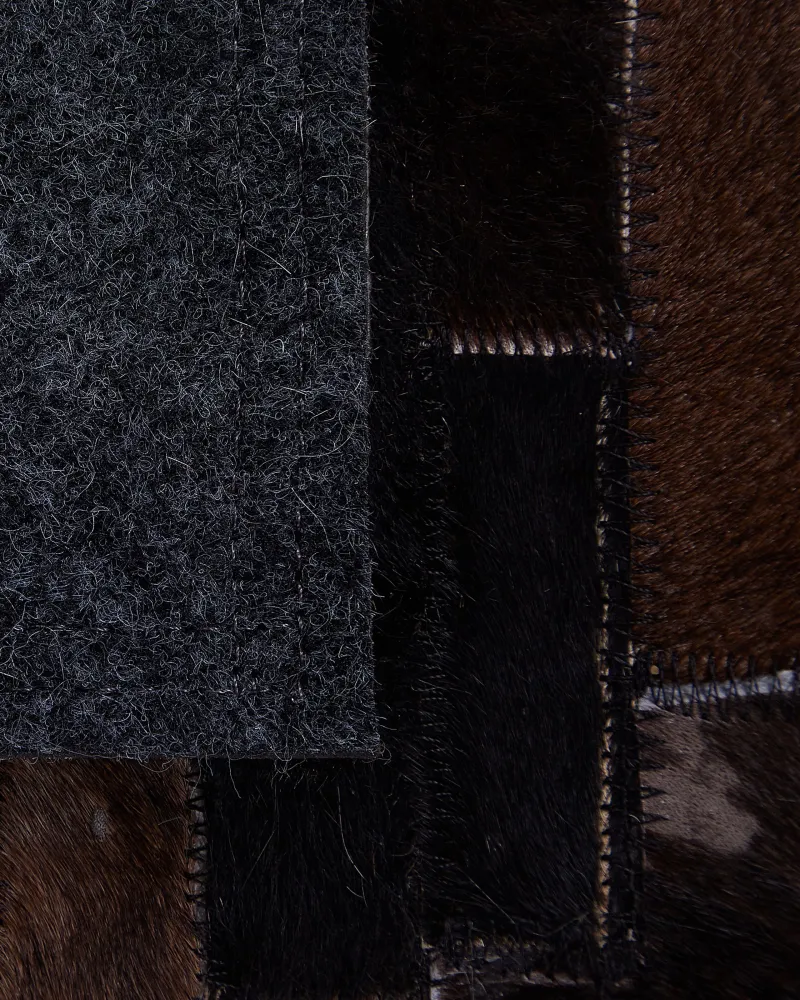 Tappeto pelle marrone cupo 160 x 230 cm AKSEKI