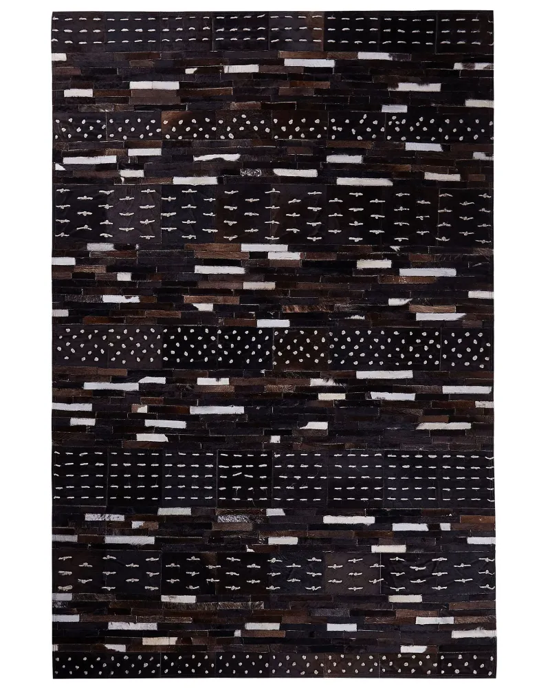 Tappeto pelle marrone fosco 140 x 200 cm AKSEKI