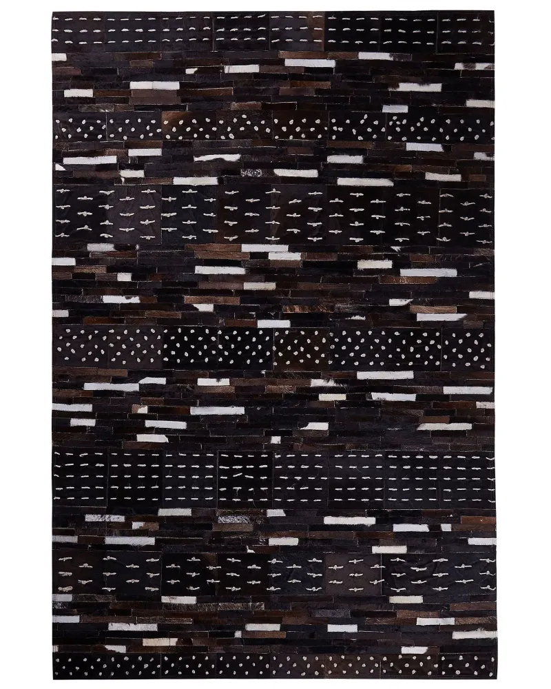 Tappeto pelle marrone fosco 140 x 200 cm AKSEKI