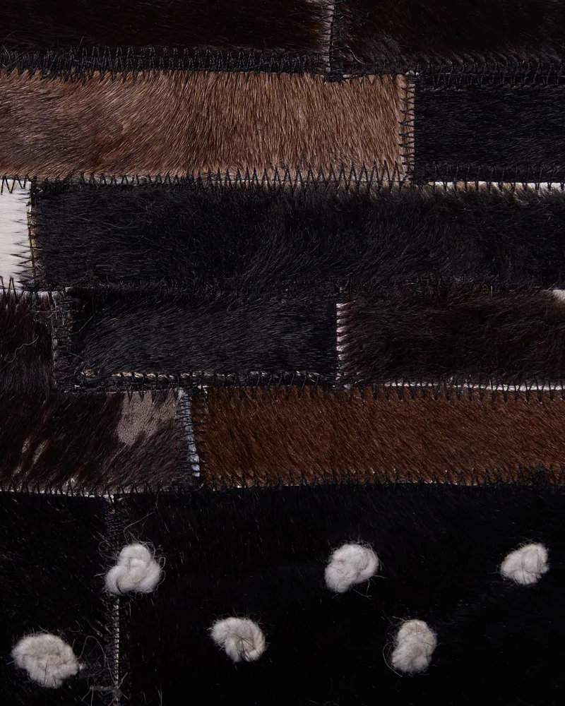 Tappeto pelle marrone fosco 140 x 200 cm AKSEKI