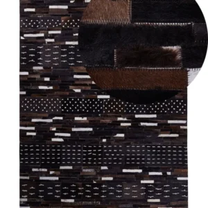 Tappeto pelle marrone fosco 160 x 230 cm AKSEKI