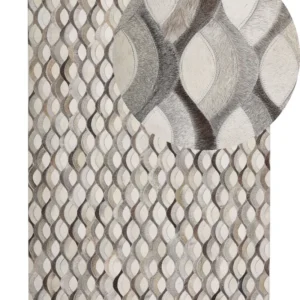 Tappeto pelle marrone e nocciola 140 x 200 cm KIRCA