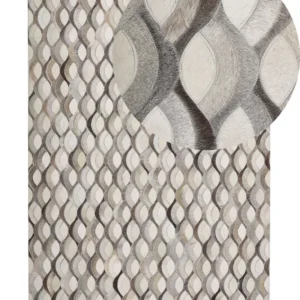 Tappeto pelle marrone e nocciola 140 x 200 cm KIRCA