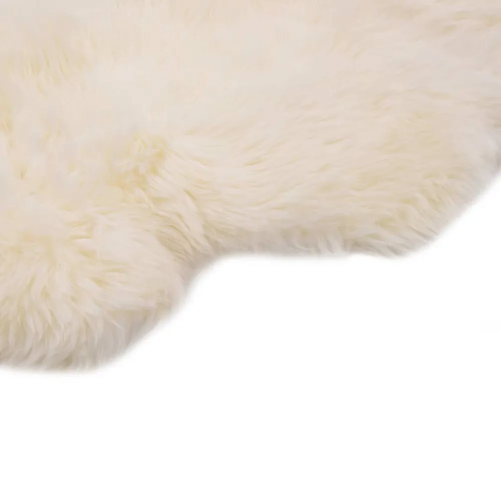 Tappeto Pelle di Montone 60x180 cm Bianco