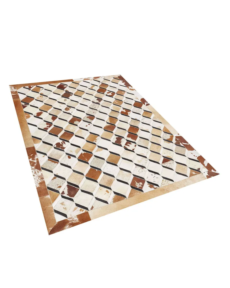 Tappeto pelle di mucca marrone 140 x 200 cm SERINOVA