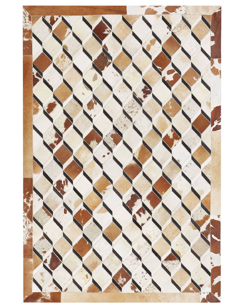 Tappeto pelle di mucca marrone 160 x 230 cm SERINOVA