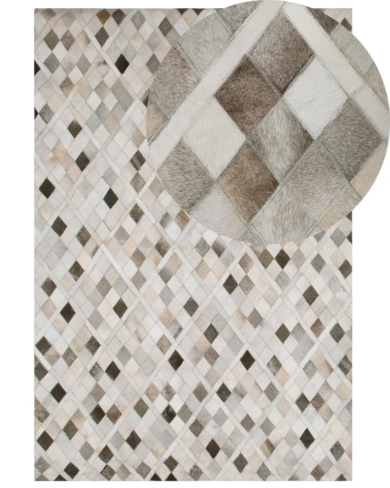 Tappeto pelle multicolore 160 x 230 cm HIRKA