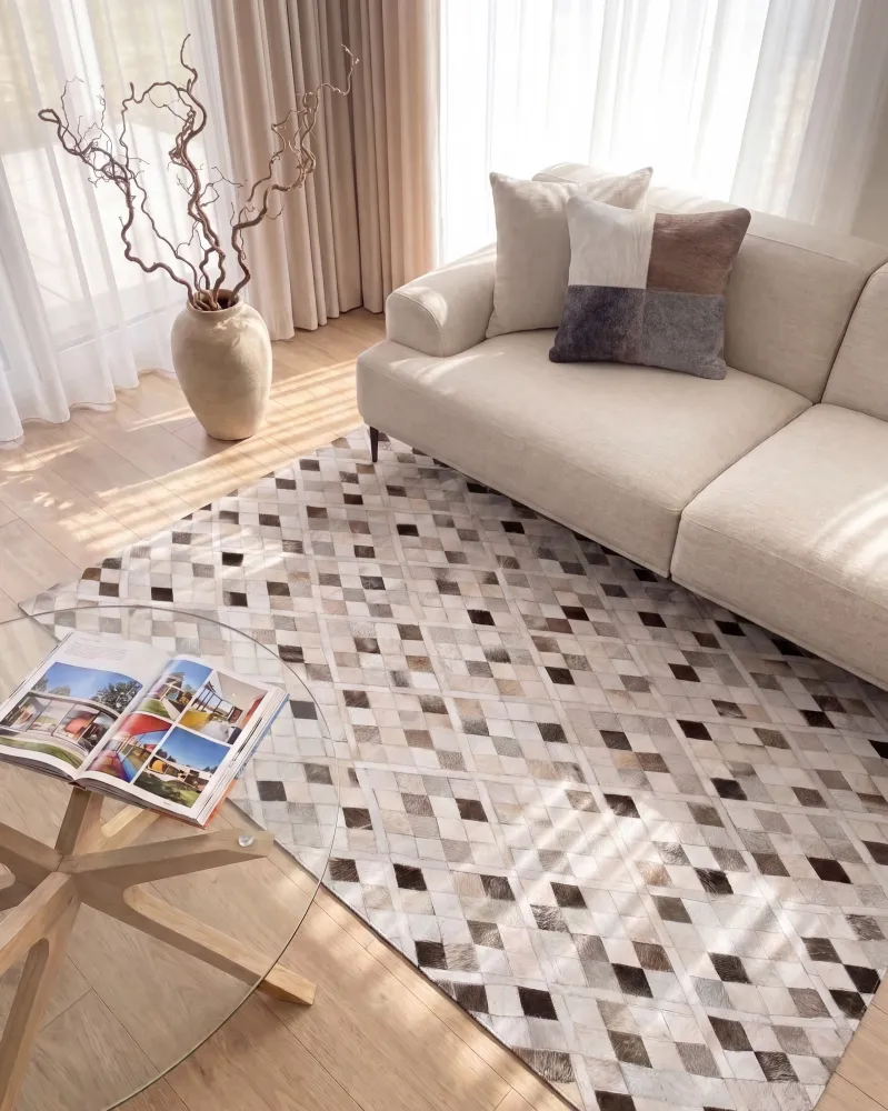 Tappeto pelle multicolore 160 x 230 cm HIRKA