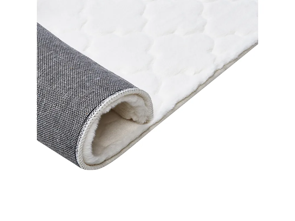 Tappeto pelle sintetica bianco 80 x 150 cm GHARO