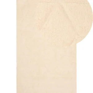 Tappeto pelle sintetica crema 80 x 150 cm THATTA