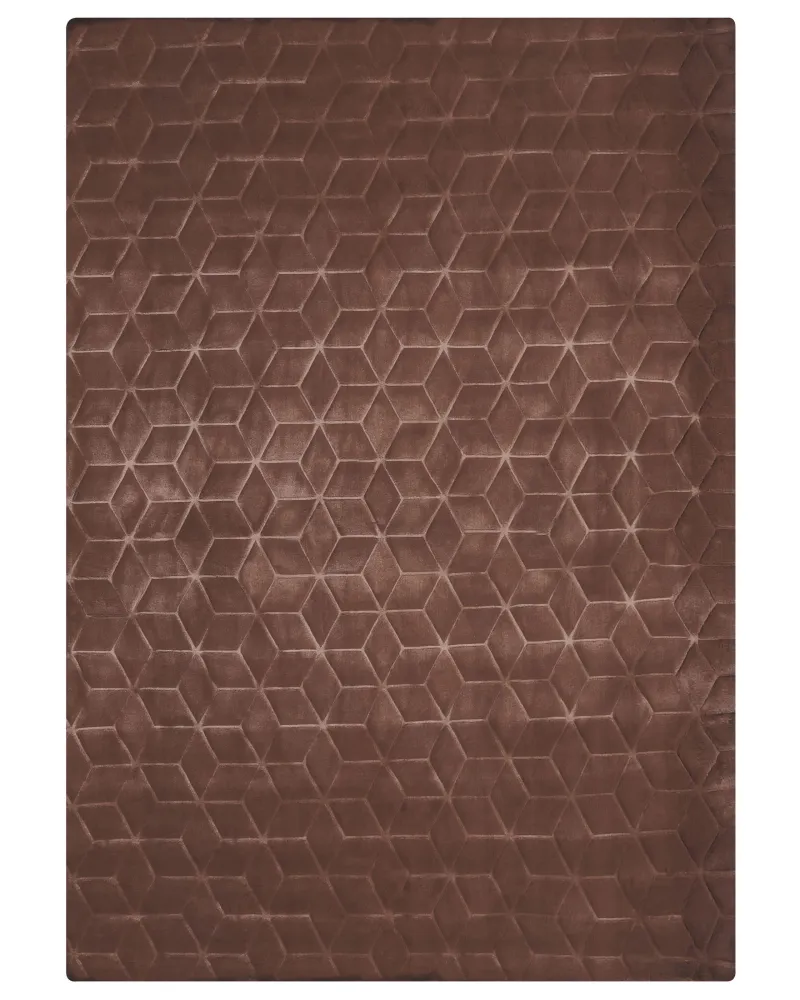 Tappeto pelle sintetica marrone 160 x 230 cm THATTA