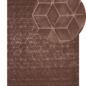 Tappeto pelle sintetica marrone 160 x 230 cm THATTA