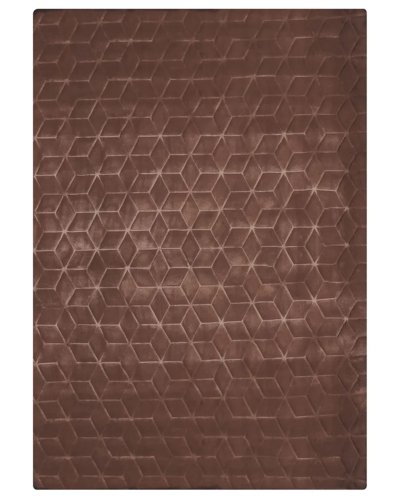 Tappeto pelle sintetica marrone 160 x 230 cm THATTA