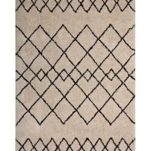 Tappeto pelo ampio 140 x 200 beige e nero HAVSA