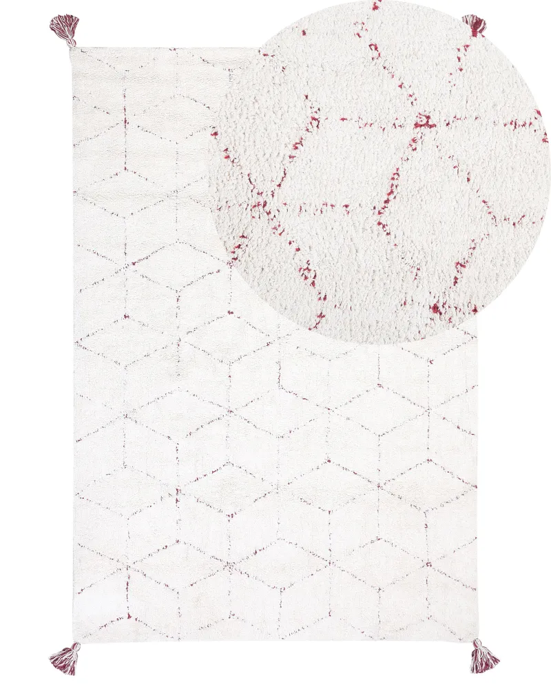 Tappeto pelo ampio 140 x 200 cm bianco SAKARYA