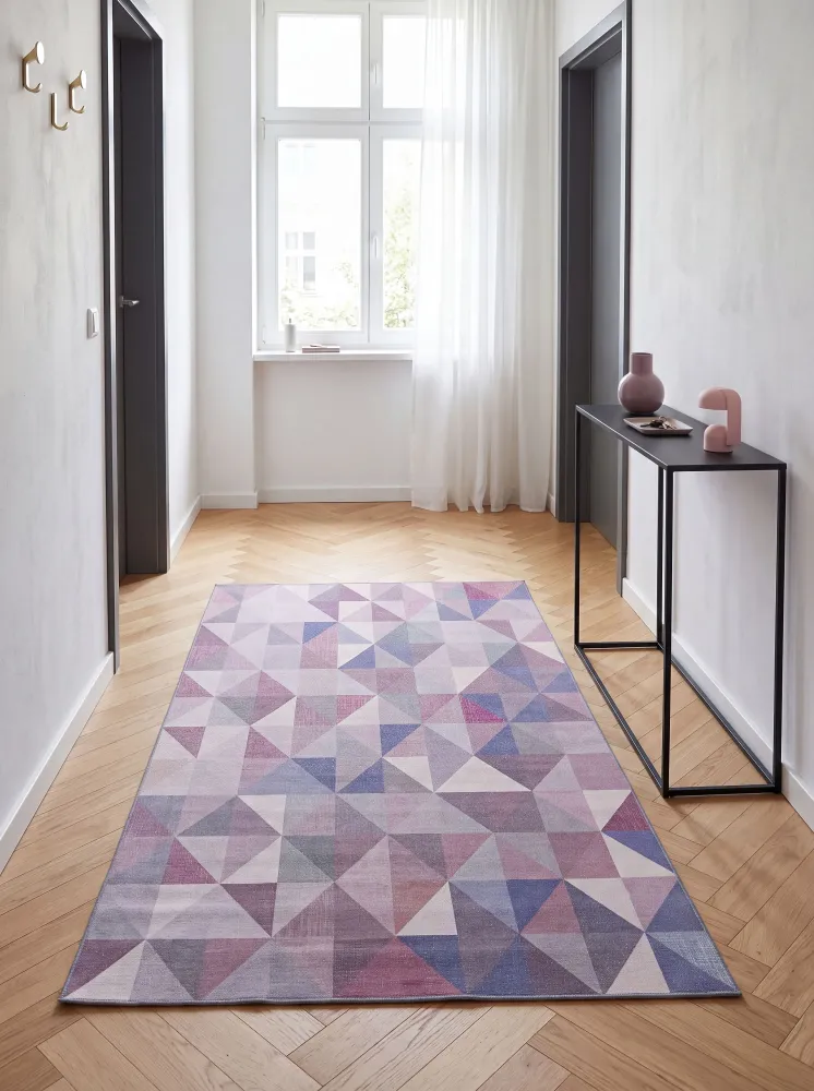 Tappeto pelo breve blu-grigio 140 x 200 cm KARTEPE
