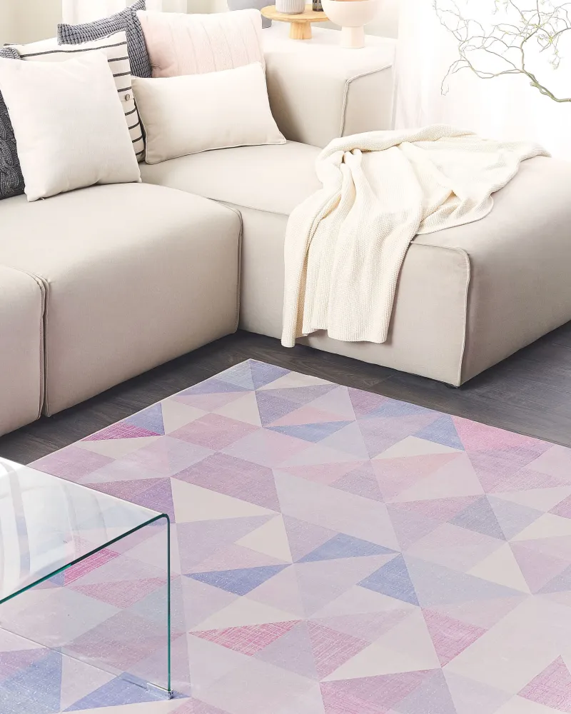 Tappeto pelo breve blu-grigio 160 x 230 cm KARTEPE