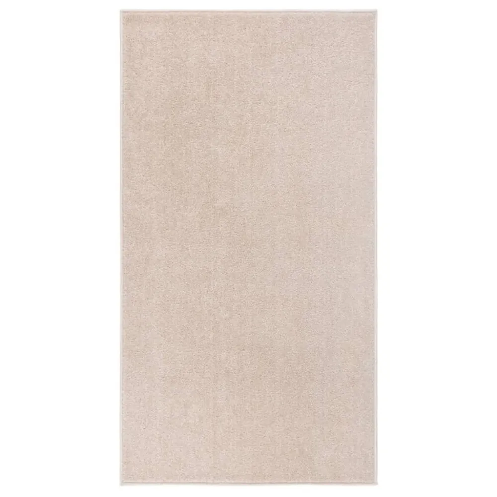 Tappeto Pelo Corto 80x150 cm Beige Fosco