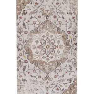 Tappeto pelo corto camoscio e marrone 80 x 150 KATTAKKADA