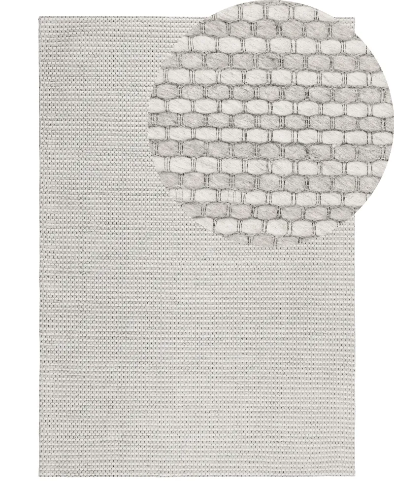 Tappeto pelo corto colore grigio palese 140 x 200 cm KILIS