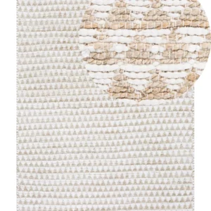 Tappeto pelo corto tessuto crema 160 x 230 cm TUNCELI