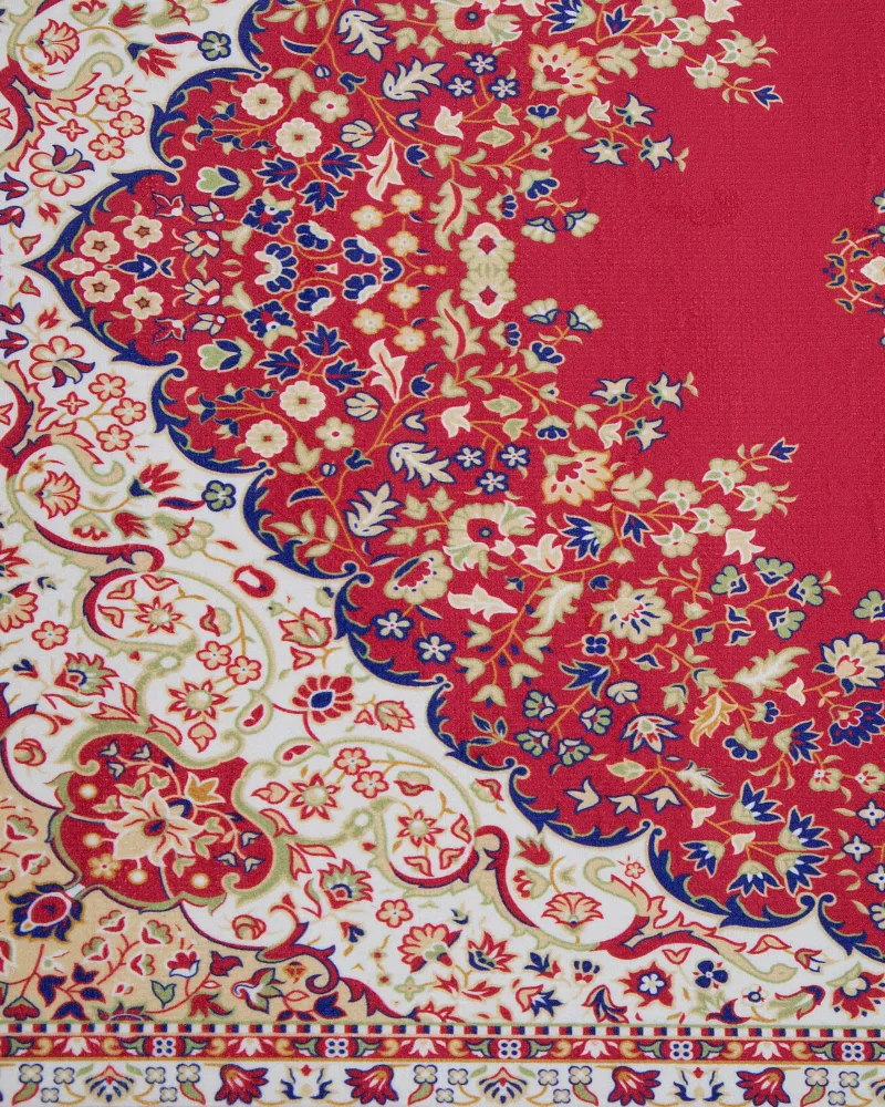 Tappeto pelo limitato rosso 80 x 150 cm KARAMAN