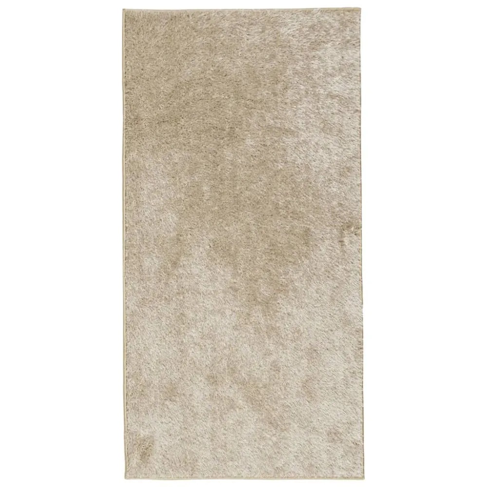 Tappeto Pelo Lucido Ampio ISTAN Effetto Beige 80x150 cm