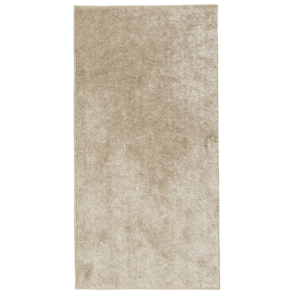 Tappeto Pelo Lucido Ampio ISTAN Effetto Beige 80x150 cm