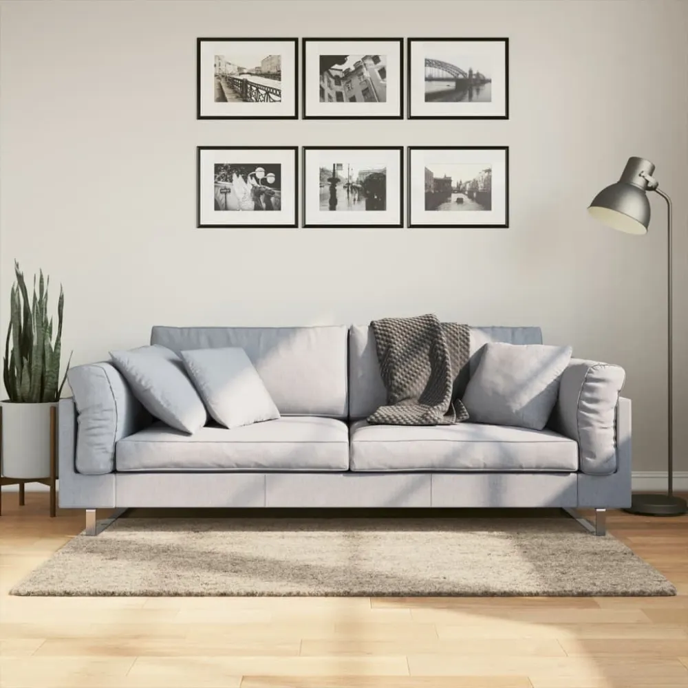 Tappeto Pelo Lucido Ampio ISTAN Effetto Beige 80x150 cm
