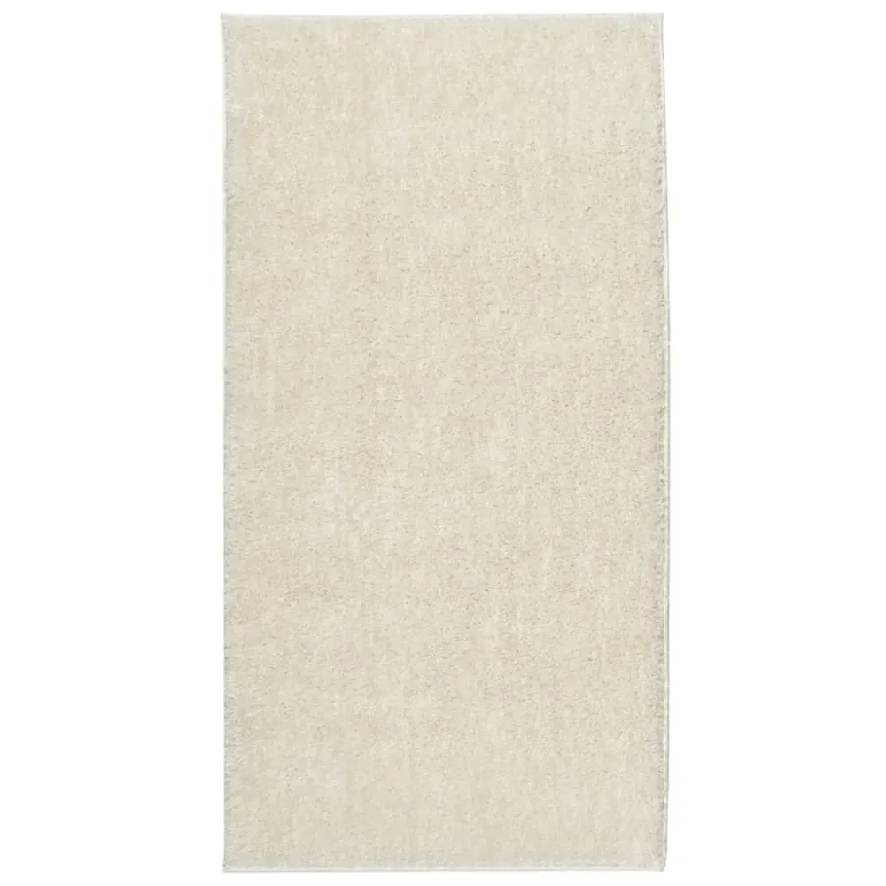 Tappeto Pelo Lucido Esteso ISTAN Effetto Crema 80x150 cm