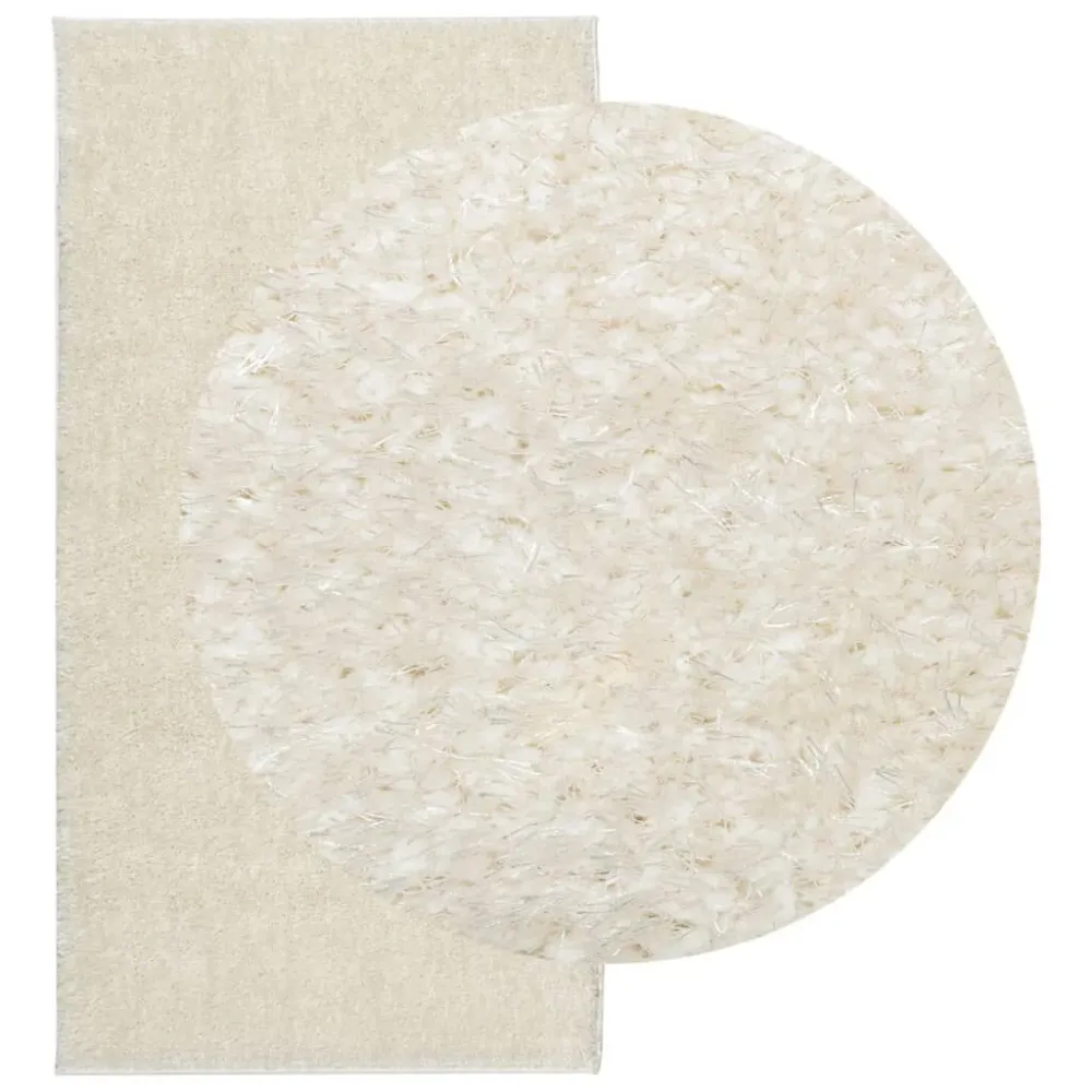 Tappeto Pelo Lucido Esteso ISTAN Effetto Crema 80x150 cm
