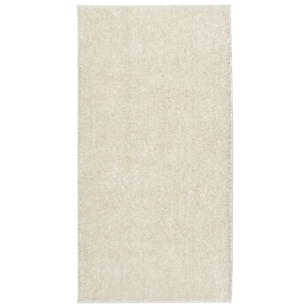 Tappeto Pelo Lucido Esteso ISTAN Effetto Crema 80x150 cm