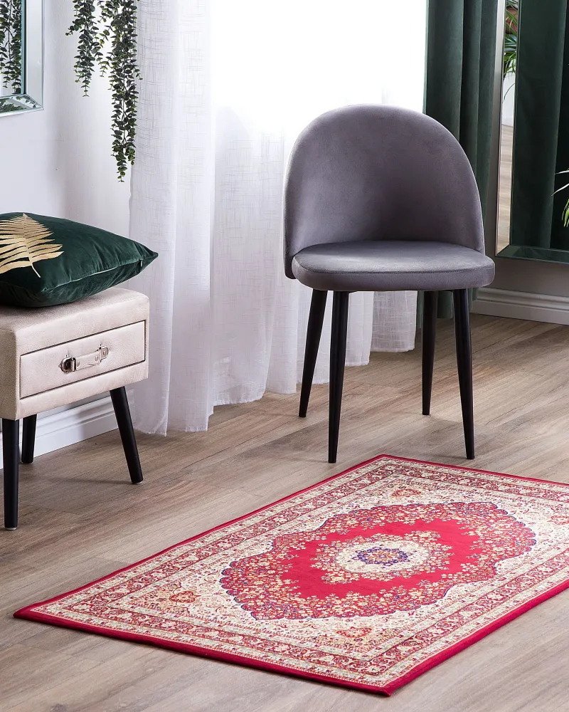 Tappeto pelo piccolo rosso 80 x 150 cm KARAMAN