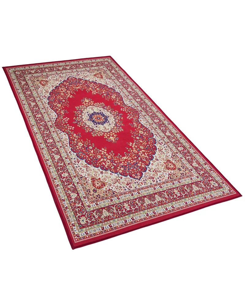 Tappeto pelo piccolo rosso 80 x 150 cm KARAMAN