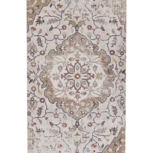 Tappeto pelo ridotto beige e marrone 80 x 150 KATTAKKADA