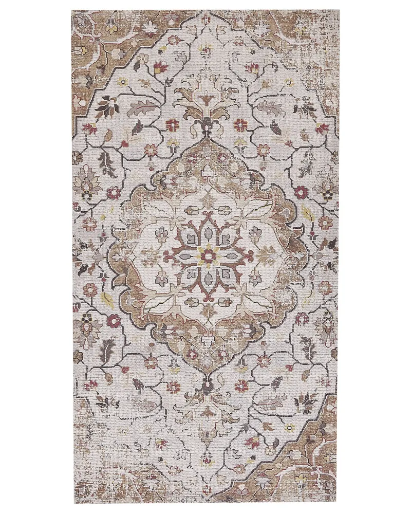 Tappeto pelo ridotto beige e marrone 80 x 150 KATTAKKADA