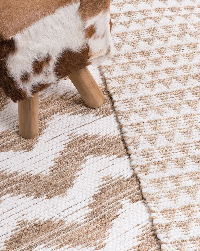 Tappeto pelo ridotto tessuto beige 80 x 150 cm TUNCELI