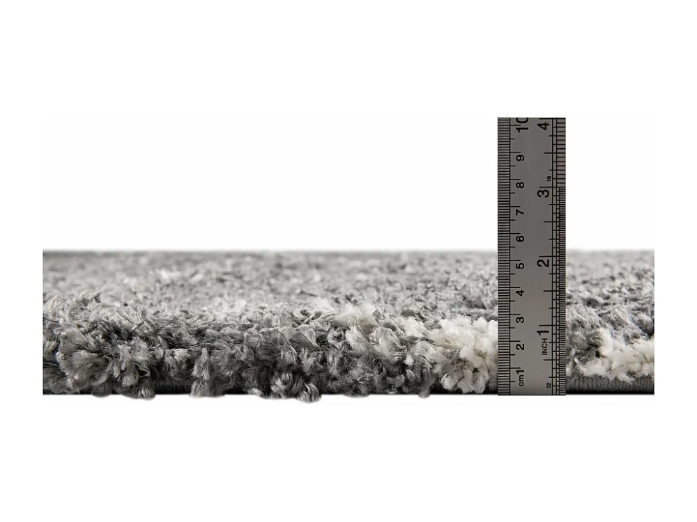 Tappeto Shaggy 100 x 100 Grigio ombroso Lachen Fence