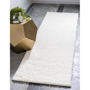 Tappeto shaggy 120x62 Bianco Luzern