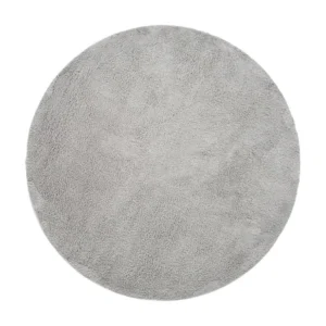 Tappeto shaggy 125x125 grigio argento Luzern