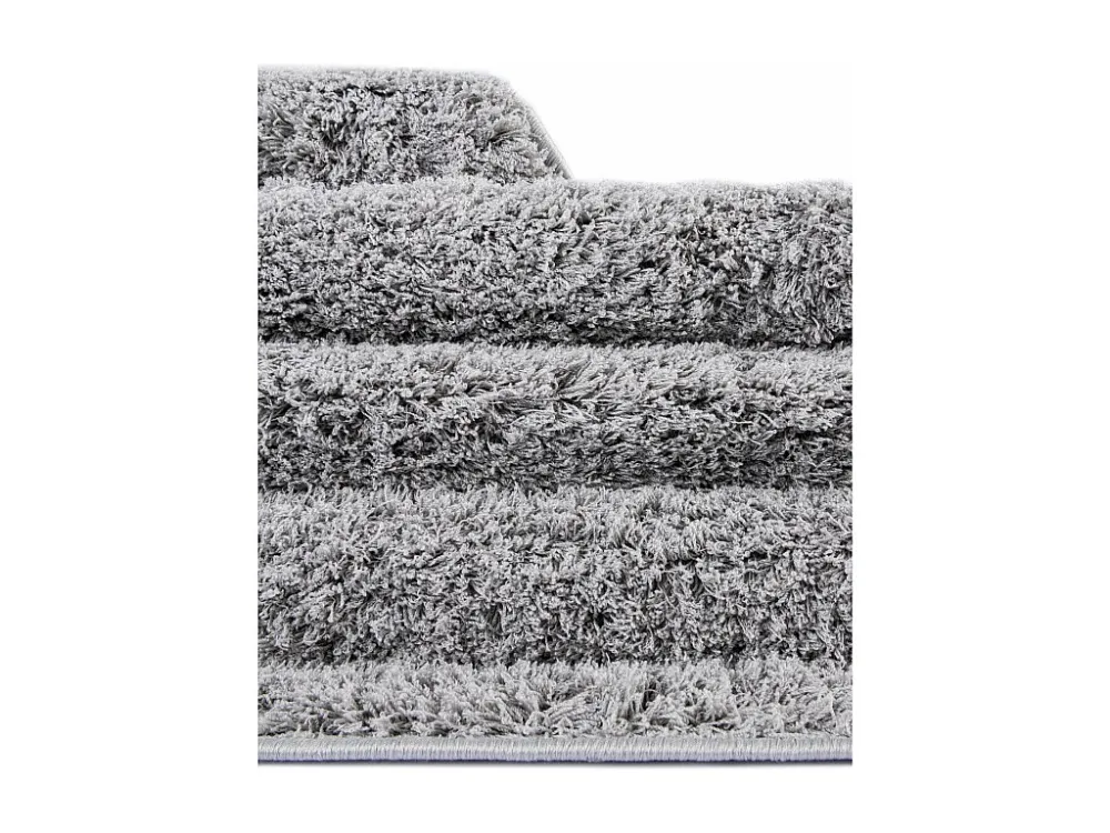 Tappeto shaggy 125x125 grigio argento Luzern
