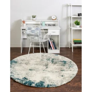 Tappeto shaggy 125x125 sabbia - verde Lachen Haze