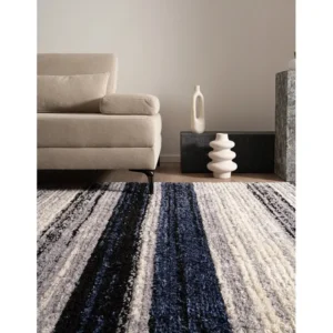 Tappeto shaggy 185x125 Blu Frauenfeldnea