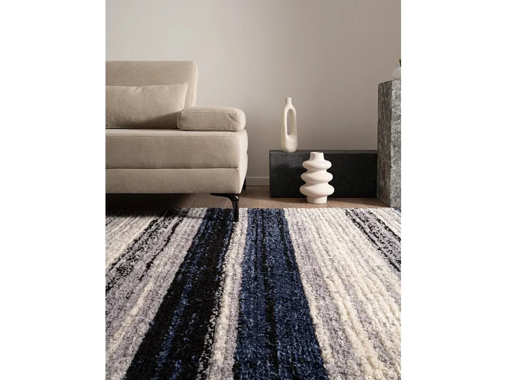 Tappeto shaggy 185x125 Blu Frauenfeldnea