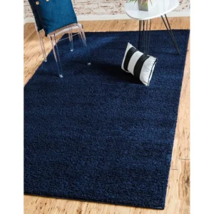 Tappeto shaggy 185x125 blu notte Luzern