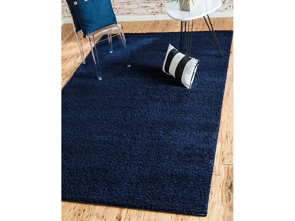 Tappeto shaggy 185x125 blu notte Luzern