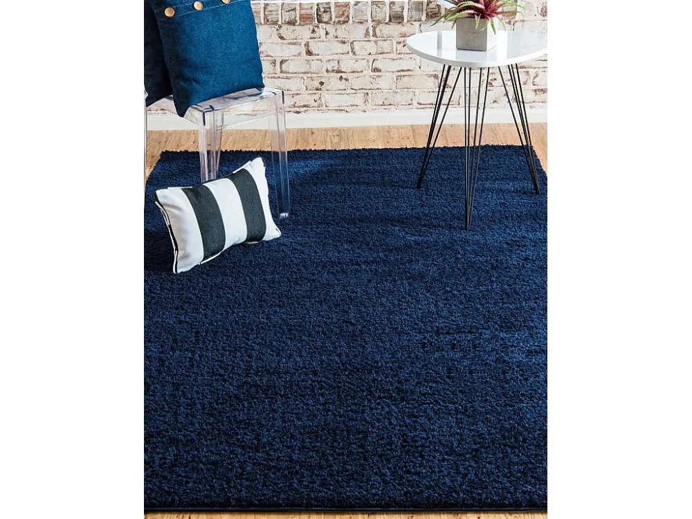 Tappeto shaggy 185x125 blu notte Luzern