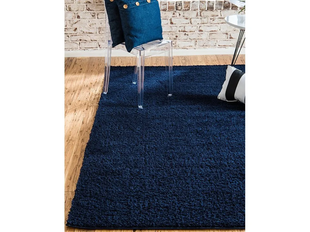 Tappeto shaggy 185x125 blu notte Luzern